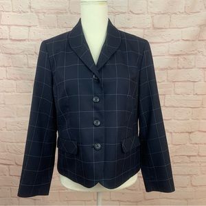 Pendleton blue plaid blazer size 12p